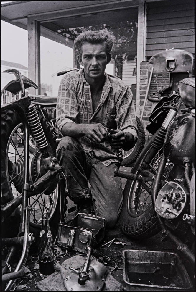 My Triumph, broken gearbox spring, New Orleans, from "The Bikeriders" series