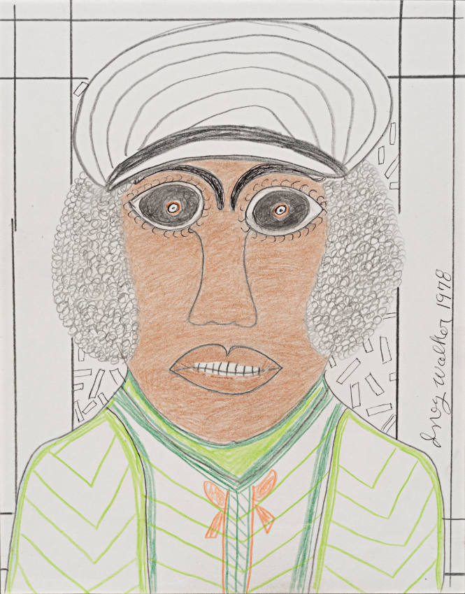 Figure in Green Striped Shirt