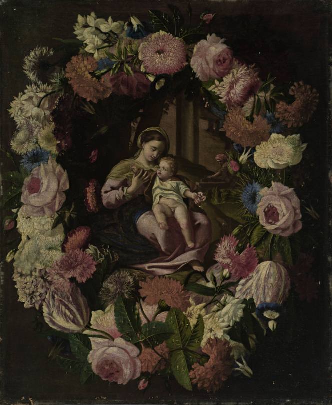 Madonna and Child with Garlands