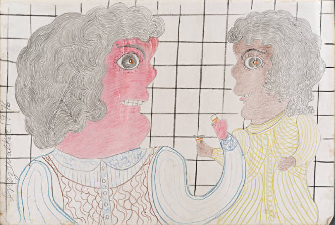 Two Women with Raised Glasses