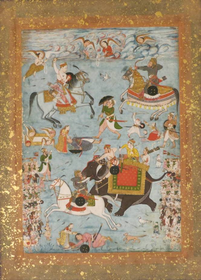 Nat (Sindhu) Ragini, Battle Scene, part of a Ragamala series