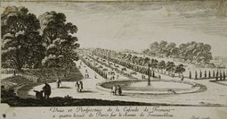 Veuë et Perspective de la Cascade de Fremont a quatre lieues de Paris, sur le chemin de Fontainbleau