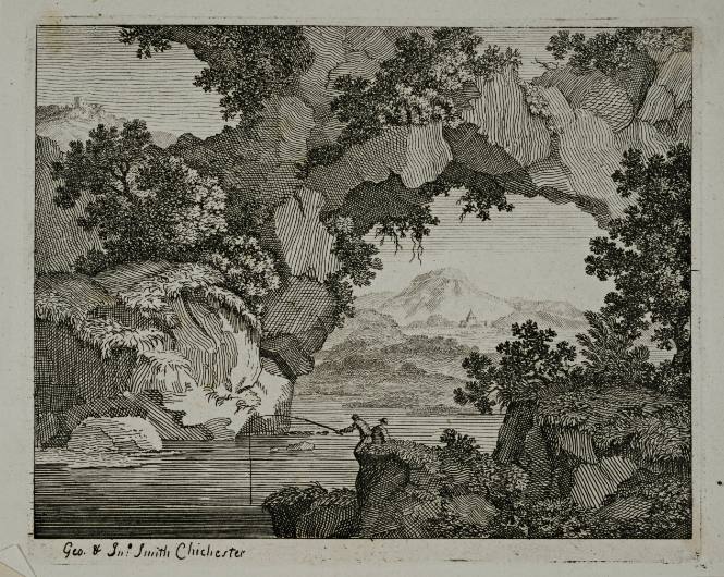 People Fishing by a Natural Bridge