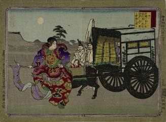 Number 40: Munesuke’s Flute Captivates a Divine Boy Who Suddenly Appears to Perform a Bugaku Dance