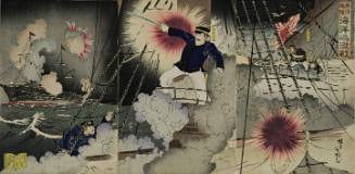 Japanese Navy attacks the Chinese Fleet