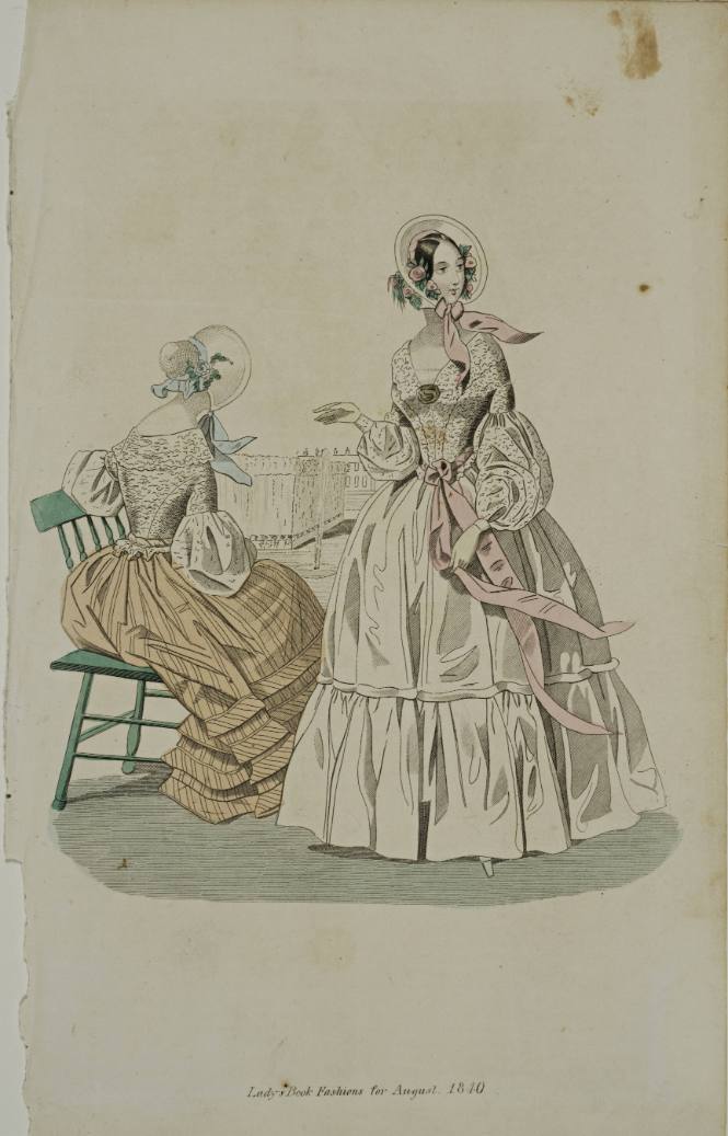 Fashion Print, Godey's Lady's Book, 1840