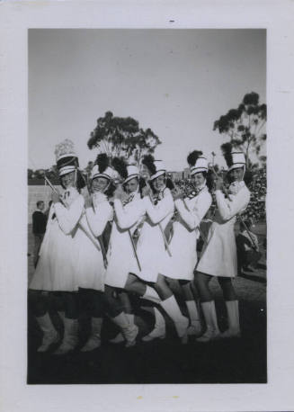 Untitled [Six women in parade attire]