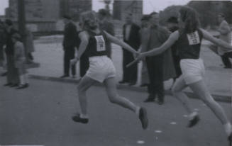 Untitled [Two women in a relay race]