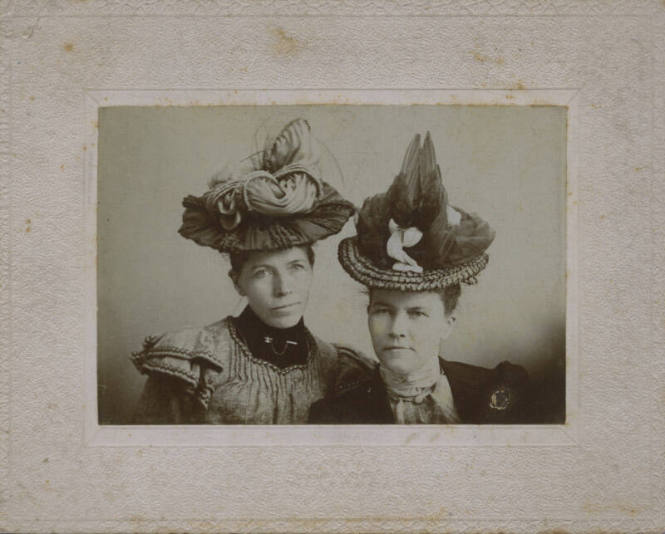 Untitled [Two women pose side by side]