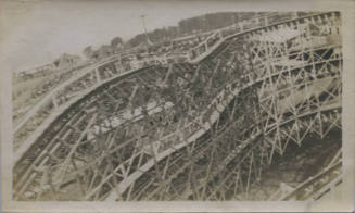 Untitled [Wooden Scaffolding (Croton dam?)]