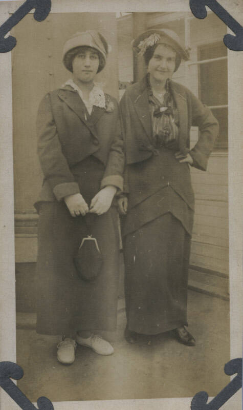 Untitled [Two women stand together]