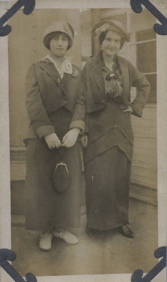 Untitled [Two women stand together]