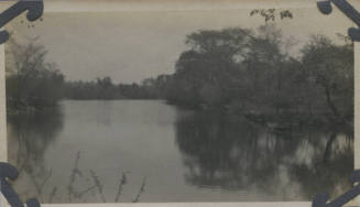 Untitled [Raft in a body of water]