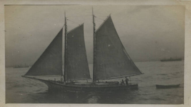 Untitled [Ship on water]