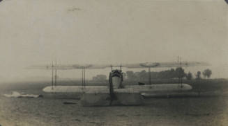 Untitled [View of aeroplane from behind]