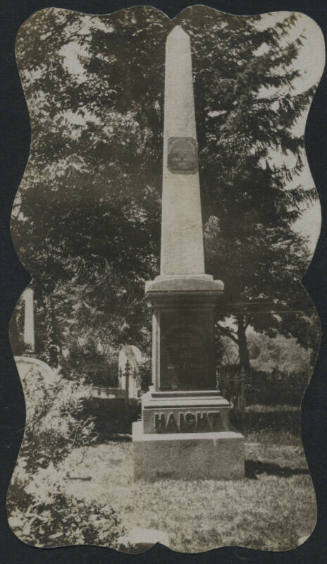 Untitled [Obelisk grave that reads Haight]