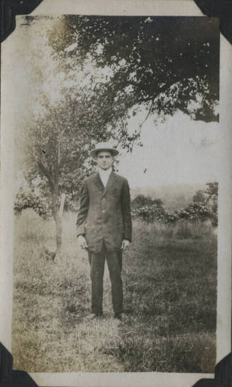 Untitled [Man in woods]