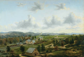 Springside: View of Barn Complex and Gardens