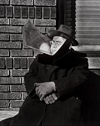 Man with sun reflector, Brownsville, Brooklyn