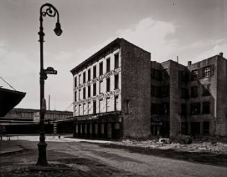 The north side of Jay Street at West and Caroline Streets, from The Destruction of Lower Manhattan
