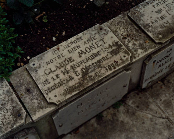 Close-up of Monet's Tombstone (from Giverny, France Series)
