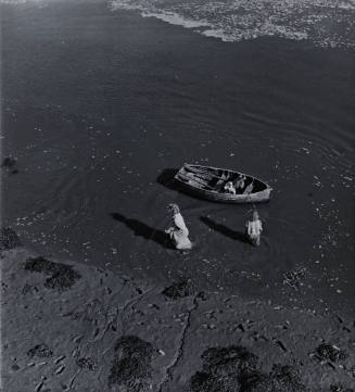 Caitlin Thomas, Dog Mably in Boat, Daughter Aeron