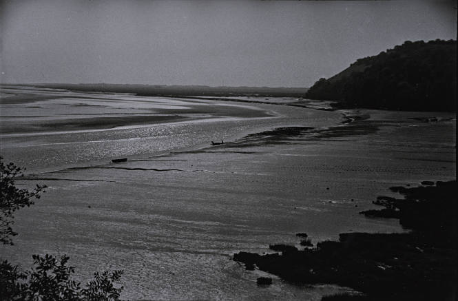 Laugharne, Carmarthenshire, Wales, Sir John's Hill in Background (where Dylan Thomas Lived)