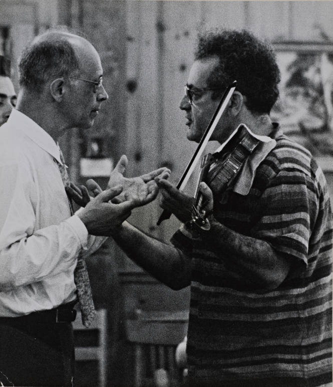 Rudolf Serkin and Alexander Schneider Argue a Point at Rehearsal at Marlboro Music School, Vermont