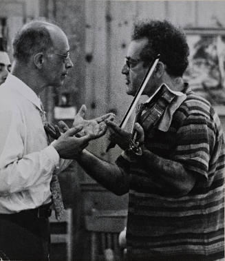 Rudolf Serkin and Alexander Schneider Argue a Point at Rehearsal at Marlboro Music School, Vermont