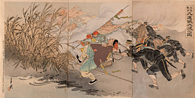 Sino-Japanese War: Picture of the Great Victory at Jiuliancheng