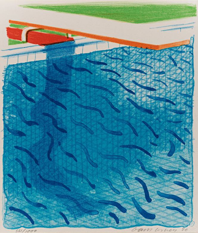 Pool made with Paper and Blue Ink, for the book Paper Pools