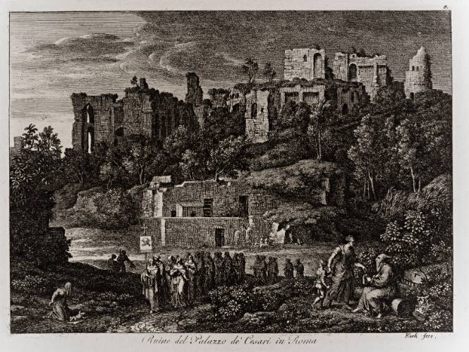 Ruins of the Palace of the Ceasars in Rome, from Views of Rome (Die Römischen Ansichten)