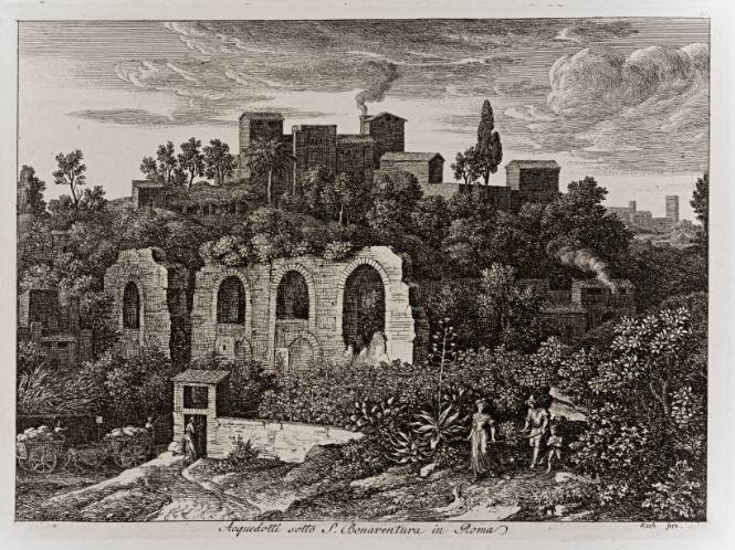 Aqueducts below the Convent of San Bonaventura in Rome, from Views of Rome (Die Römischen Ansichten)