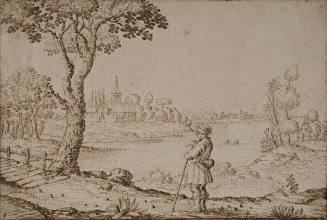Landscape with Young Traveler