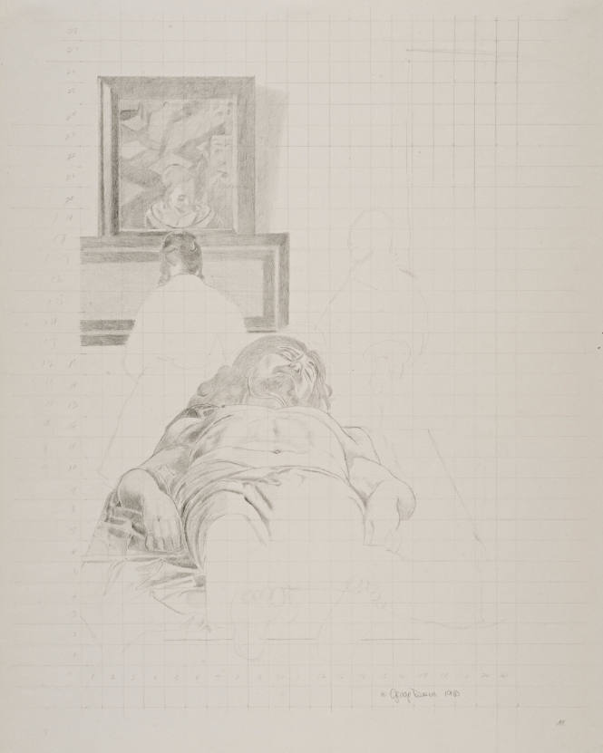 Vermeer's Music Lesson with Mantegna's Dead Christ