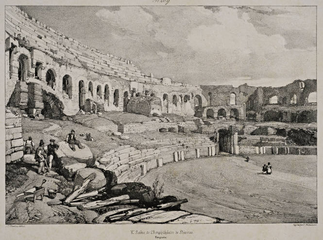 L’arène de l’Amphithéatre de Nismes (Languedoc)