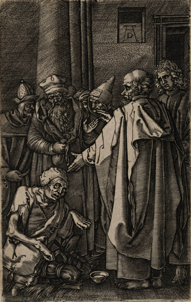 Saints Peter and John Healing the Lame Man, from the series The Engraved Passion