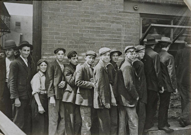 Factory Workers at Lunchtime, from the National Child Labor Committee Series