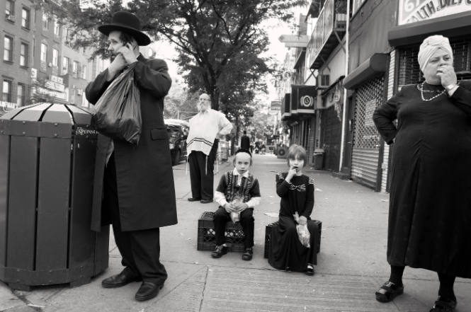 Kids Sitting on Milk Crates / Lee Avenue, Brooklyn, NY