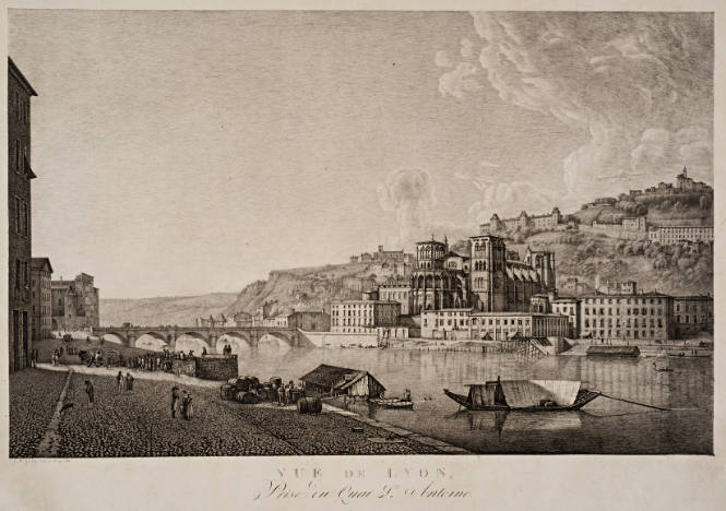 Vue de Lyon; Prise du Quai St. Antoine
