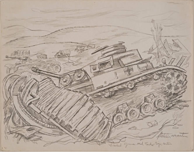 Wrecked German Med-Tanks