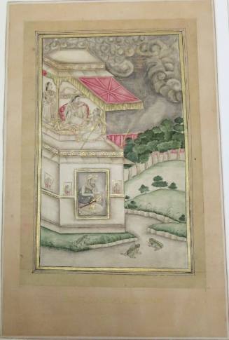 Lady Awaits Her Lover with Attendants and Sentry