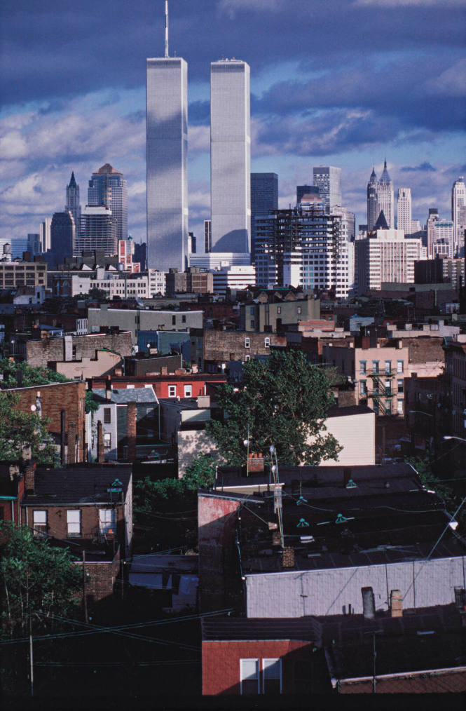 [World Trade Center and Lower East Side, dawn]