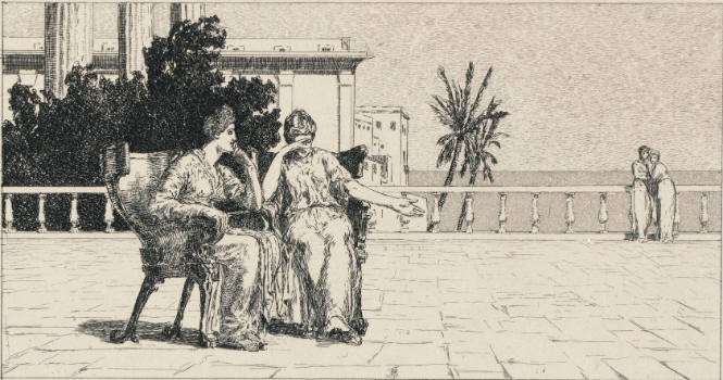 Psyche bei einer der Schwestern (Psyche with one of her sisters, from Cupid and Psyche)
