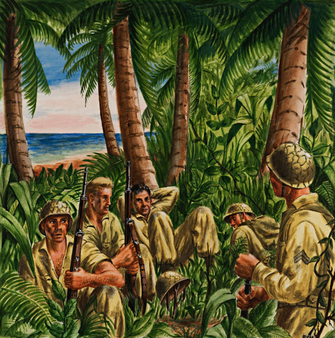 Soldiers Resting - Pacific Theater