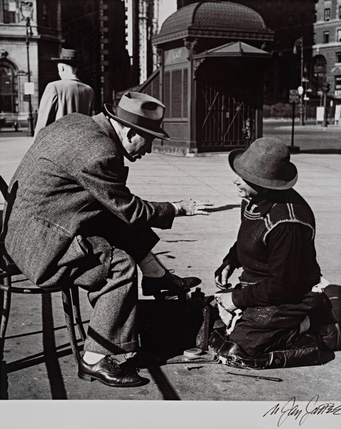 Shoe Shine Conversation, Downtown, NYC