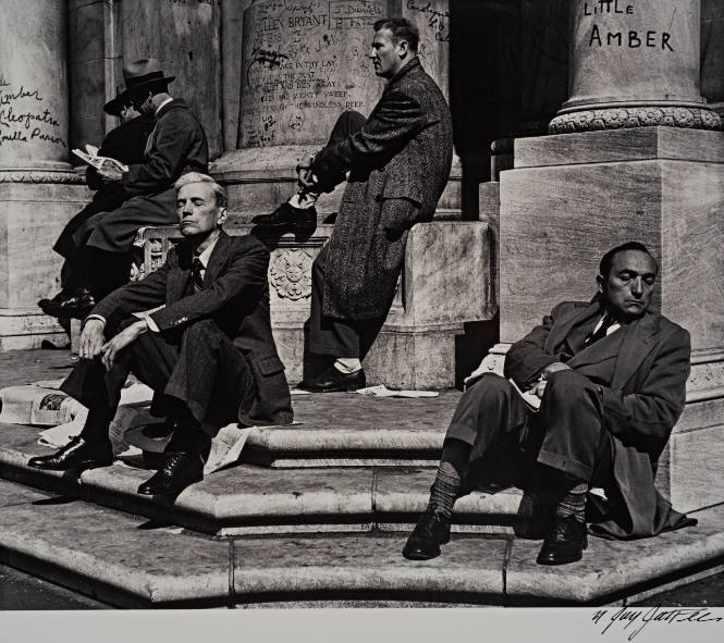 Men on Steps, Bryant Park, New York