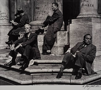 Men on Steps, Bryant Park, New York