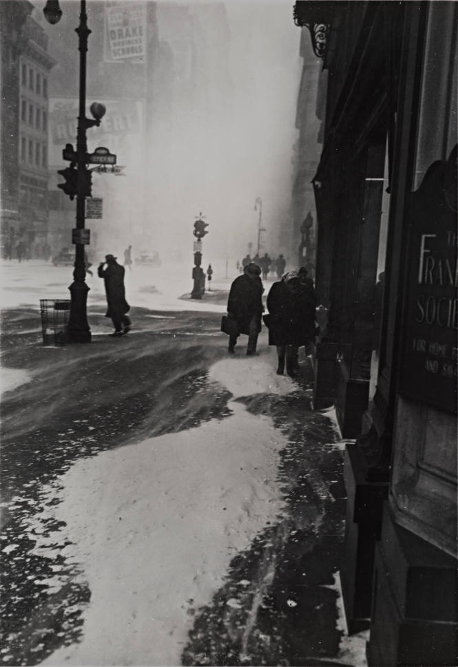 Snowstorm, Broadway and Vesey, New York