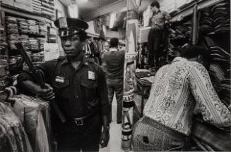 Hired private armies. I could see that most did not have guns, but they were all over. In public and private buildings, in food and clothing stores